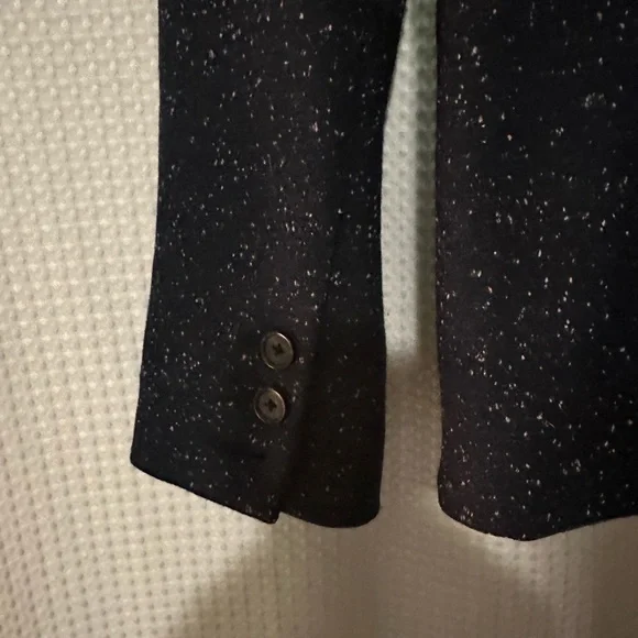 Loft wool blazer size 12, navy blue, space dots - Picture 3 of 4